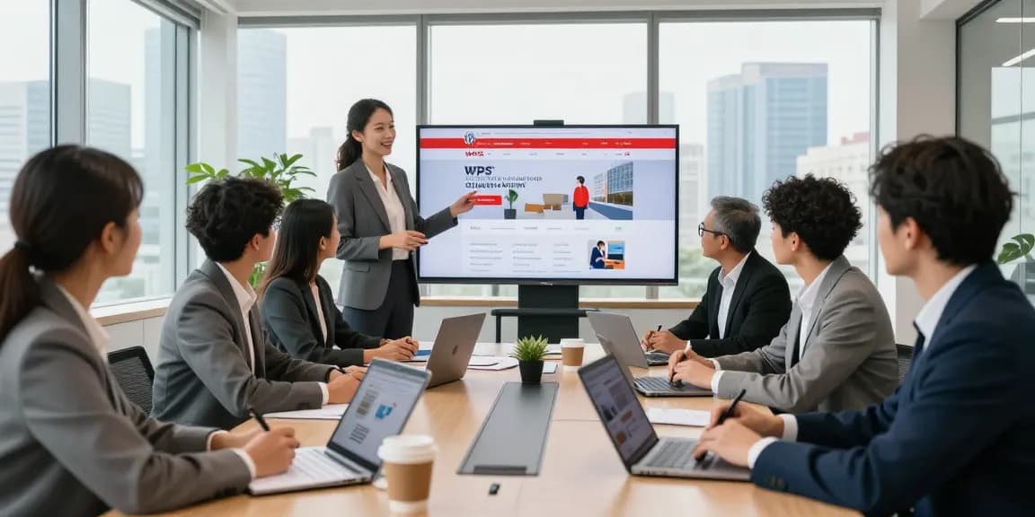 Team collaborating in a modern office discussing the WPS Official Website features, showcasing an engaging workspace.