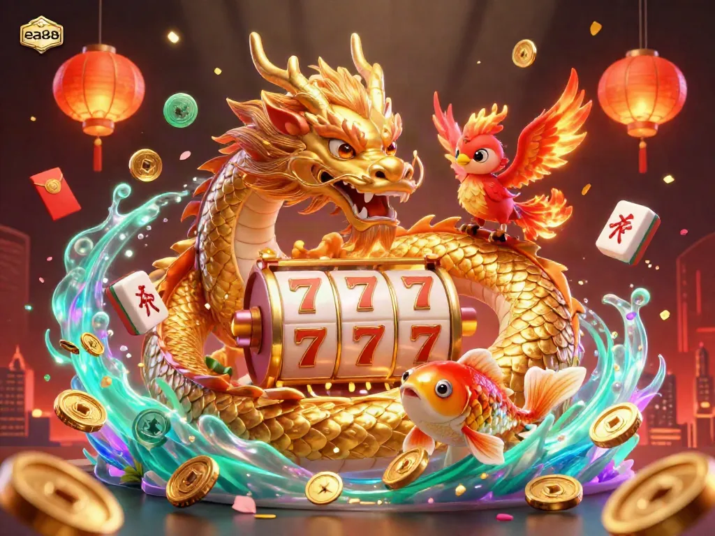 Spin the reels with ea88 as a golden dragon and phoenix shower coins and luck.