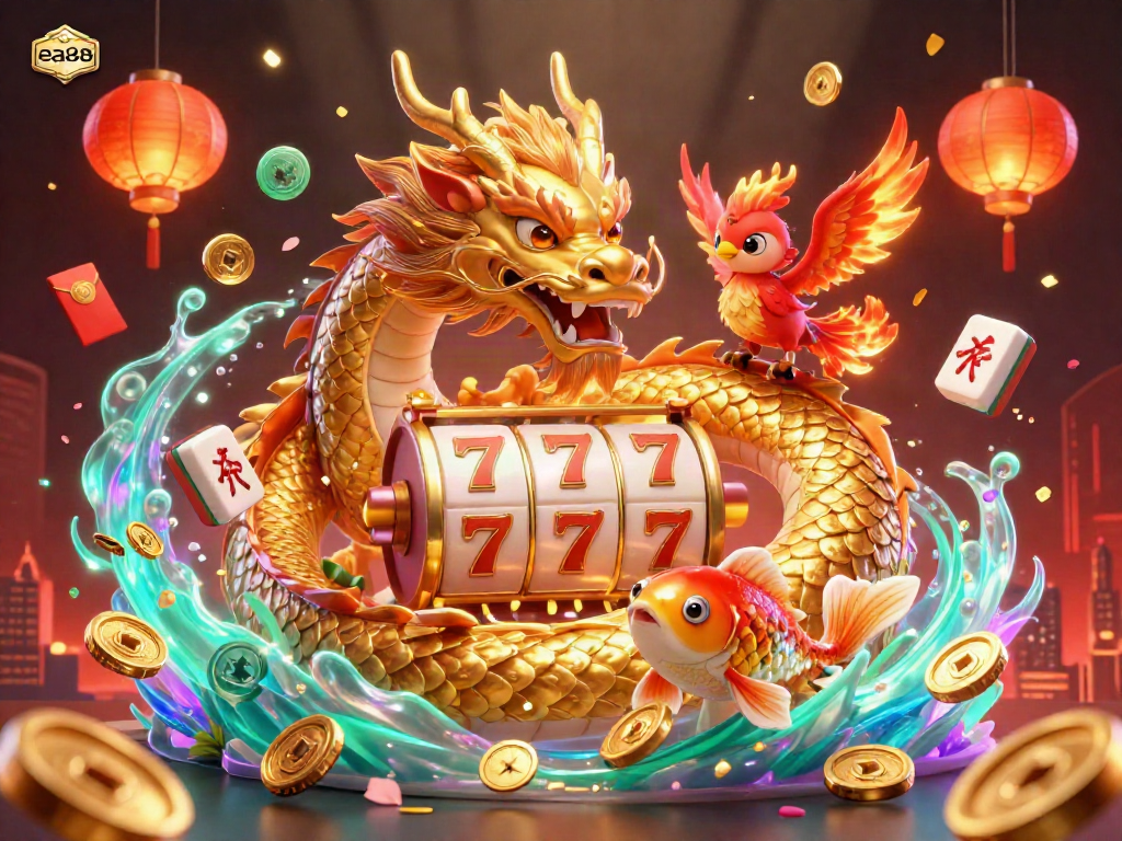 Spin the reels with ea88 as a golden dragon and phoenix shower coins and luck.